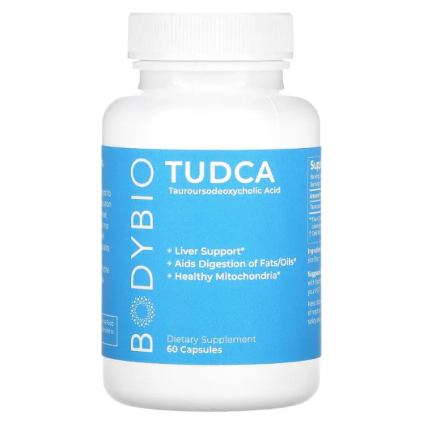 Тауроурсодезоксихолева кислота, Tudca, BodyBio, 60 капсул