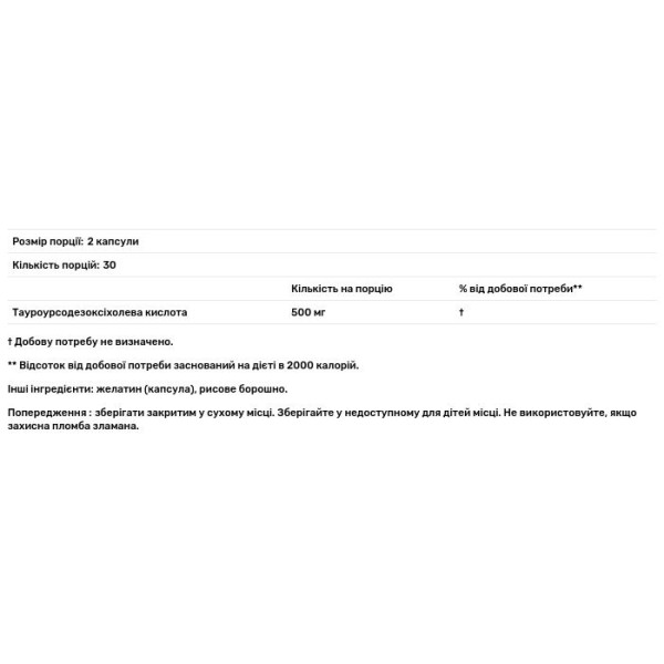 Тауроурсодезоксихолева кислота, Tudca, BodyBio, 60 капсул