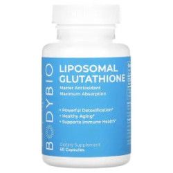Ліпосомальний глутатіон, Liposomal Glutathione BodyBio, 60 капсул