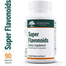 Антиоксидантная поддержка суперфлавоноиды с экстрактом зеленого чая, Super Flavonoids Genestra Brands, 90 вегетарианских капсул