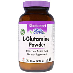 L-глютамин 228 г, Bluebonnet Nutrition L-Glutamine, порошок