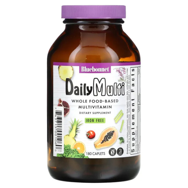 Мультивітаміни без заліза, Daily Multi, Bluebonnet Nutrition, 180 каплет