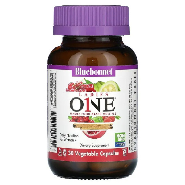 Мультивітаміни для жінок, Ladies' ONE, Bluebonnet Nutrition, 30 рослинних капсул