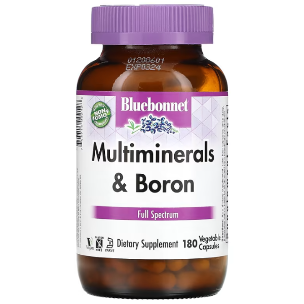 Мультимінерали, Multiminerals, Bluebonnet Nutrition, 180 капсул