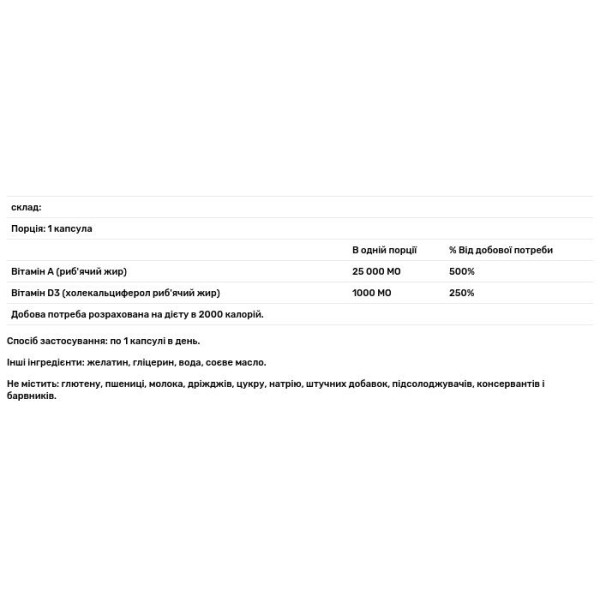 Вітаміни А і D3, Vitamin A & D3, Bluebonnet Nutrition, 100 капсул