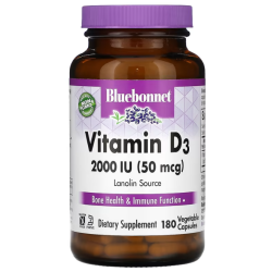 Вітамін D3 2000 МО, Bluebonnet Nutrition Vitamin D3, 180 капсул