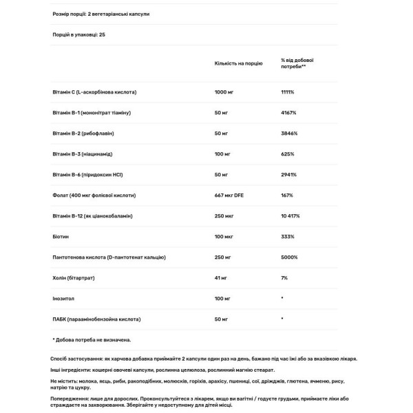 Комплекс В – стрес, Stress B-Complex, Bluebonnet Nutrition, 50 вегетаріанських капсул