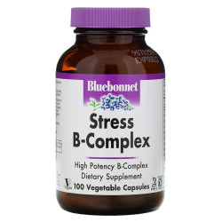 Комплекс В – стрес, Bluebonnet Nutrition Stress B-Complex, 100 капсул