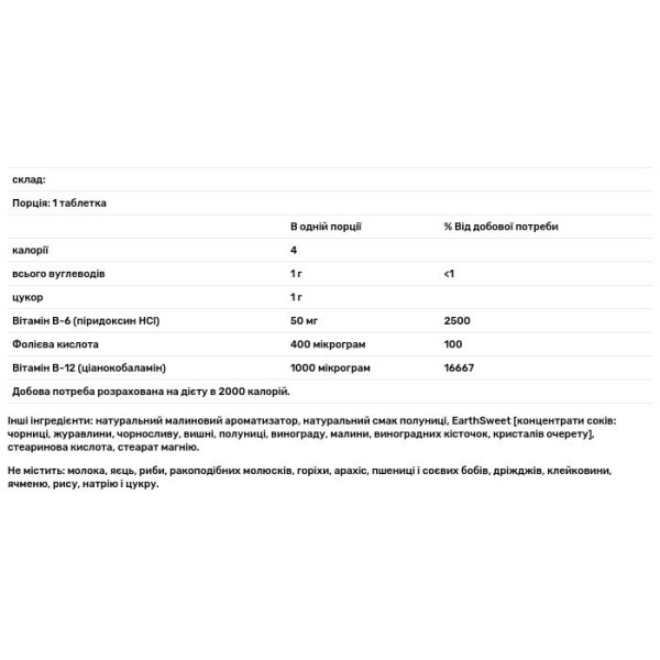 Вітаміни B6, B12 + фолієва кислота, Vitamin B6, B12 Plus Folic Acid, Bluebonnet Nutrition, малина, 60 жувальних таблеток