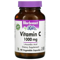 Витамин C 1000 мг, Bluebonnet Nutrition Vitamin C, 90 вегетарианских капсул
