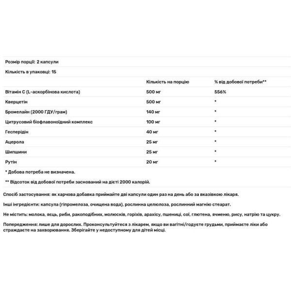 Кверцетин, Super Quercetin, Bluebonnet Nutrition, 30 вегетаріанських капсул