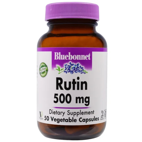 Рутин, Rutin, Bluebonnet Nutrition, 500 мг, 50 капсул