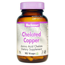Мідь (Хелатована мідь), Bluebonnet Nutrition, 90 капсул