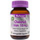 Залізо, Chelated Iron, Bluebonnet Nutrition, 18 мг, 90 капсул