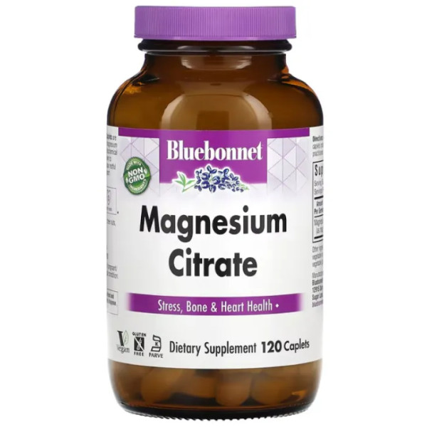 Магній цитрат, Magnesium Citrate, Bluebonnet Nutrition, 120 капсул
