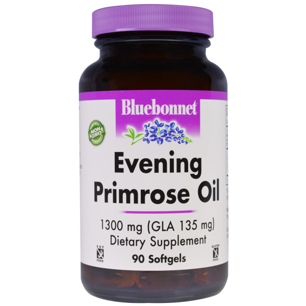 Олія вечірньої примули (Evening Primrose Oil), Bluebonnet Nutrition, 1300 мг, 90 капсул