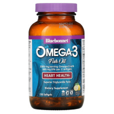 Формула серця 120 капсул, Bluebonnet Nutrition Omega-3 Heart Formula, добавки для серця