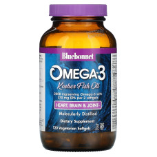 Риб'ячий жир Омега-3, Bluebonnet Nutrition Fish Oil Omega-3, 120 капсул