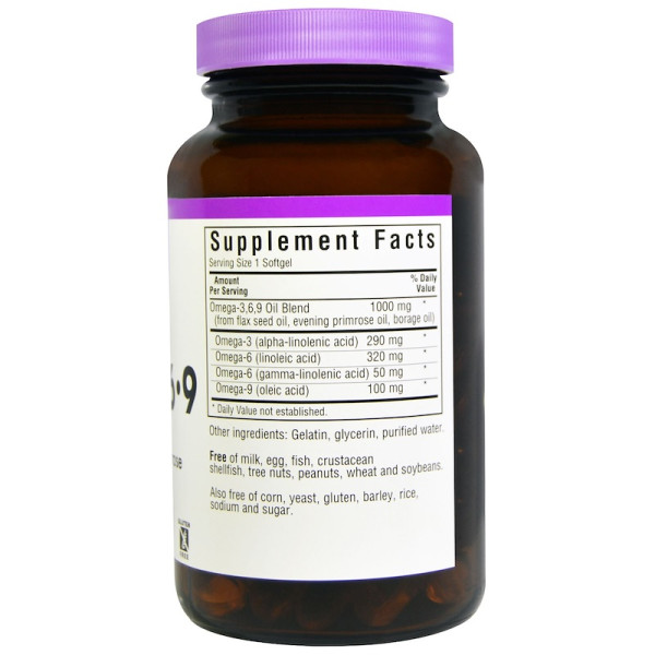 Омега 3 6 9, Omega-3 & 6 & 9, Bluebonnet Nutrition, 90 капсул