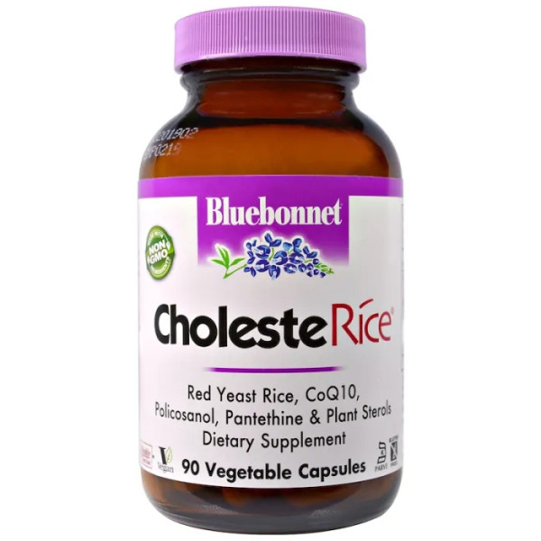 Червоний дріжджовий рис, CholesteRice, Bluebonnet Nutrition, 90 капсул