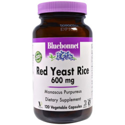Красный дрожжевой рис 600 мг, Bluebonnet Nutrition Red Yeast Rice, 120 капсул