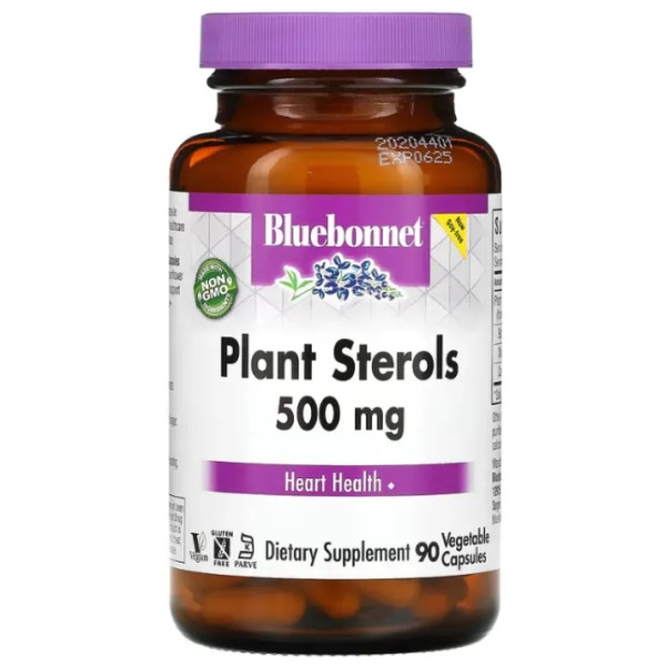 Фитостеролы, Plant Sterols, Bluebonnet Nutrition, 500 мг, 90 капсул