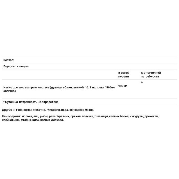 Масло орегано, Oil of Oregano, Bluebonnet Nutrition, екстракт, 60 капсул