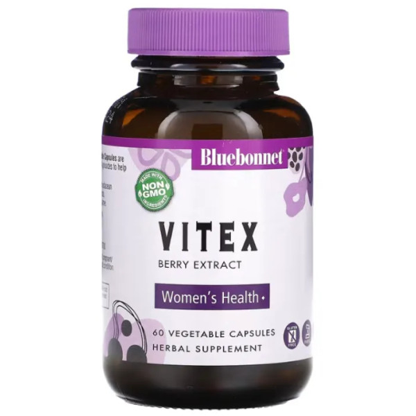 Вітекс, Авраамове дерево, Vitex Berry Extract, Bluebonnet Nutrition, 60 капсул