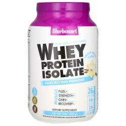 Сироватковый протеин изолят, Bluebonnet Nutrition Whey Protein Isolate, 100% натуральный, ваниль, 924 г.