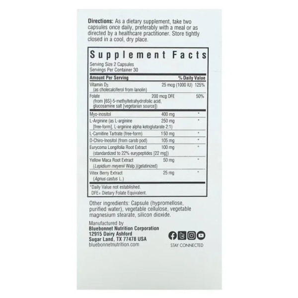 Формула зачаття для жінок, інтимні товари, For Her, Conception Formula, Bluebonnet Nutrition, Intimates Essentials, 60 рослинних капсул