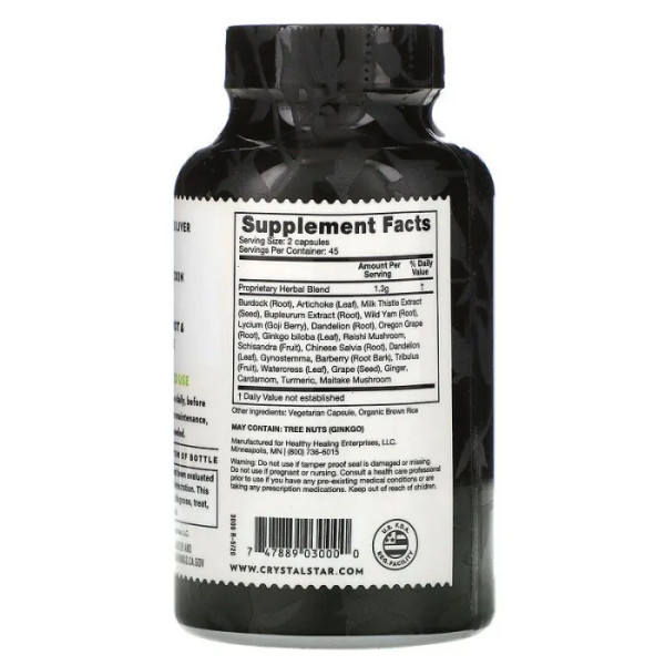 Підтримка печінки, Liver Renew, Crystal Star, 90 кап.