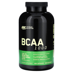 Амінокислоти BCAA 1000 мг, BCAA 1000 Optimum Nutrition, 400 капсул (500 мг на капсулу)