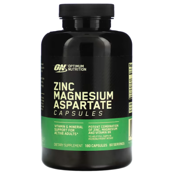 Спортивне відновлення, Zinc Magnesium Aspartate, Optimum Nutrition, 180 капсул