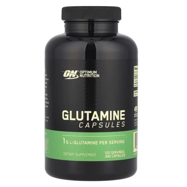 Глютамін, Glutamine, Optimum Nutrition, 1 г, 240 капсул (0,5 г в 1 капсулі)