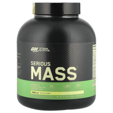 Гейнер для набору маси, Serious Mass Protein Gain Optimum Nutrition, ваніль, 2,72 кг