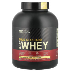 Сироватковий протеїн, Gold Standard 100% Whey Optimum Nutrition, французький ванільний крем, 2,27 кг