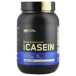 Казеиновый протеин, Gold Standard 100% Casein Optimum Nutrition, печенье и сливки, 825 г