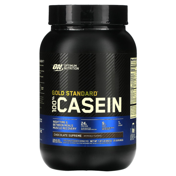 Казеїновий протеїн, Gold Standard 100% Casein, Optimum Nutrition, шоколад, 850 г
