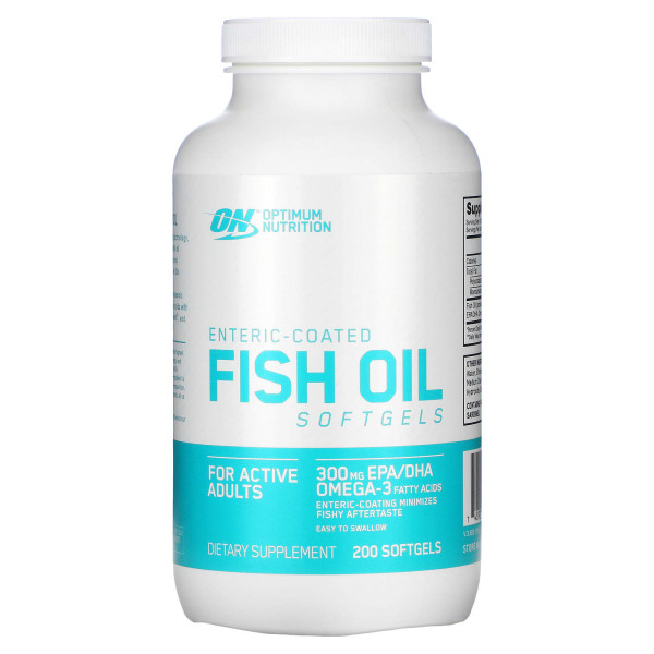 Риб'ячий жир EPA та DHA, Fish Oil, Optimum Nutrition, 200 капсул з ентеросолюбильним покриттям