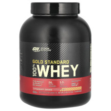 Сывороточный протеин, Gold Standard 100% Whey Optimum Nutrition, клубника и банан, 2,27 кг