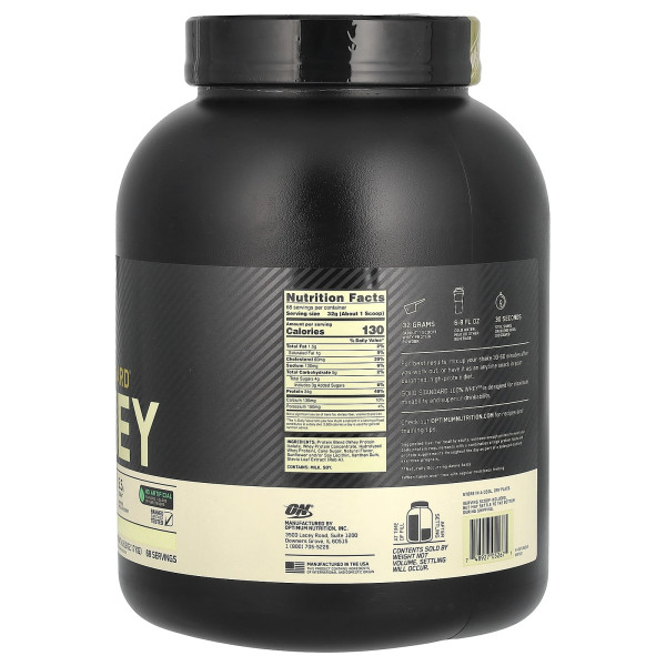 Сироватковий протеїн, Gold Standard 100% Whey, Optimum Nutrition, смак ванілі, 2.17 кг