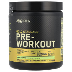 Предтренировочная формула, Pre-Workout Optimum Nutrition, зеленое яблоко, 300 г