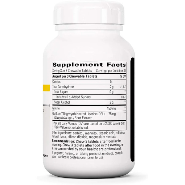 Підтримка слизової оболонки шлунково-кишкового тракту, Rhizinate, Integrative Therapeutics, смак лакриці, 100 жувальних таблеток