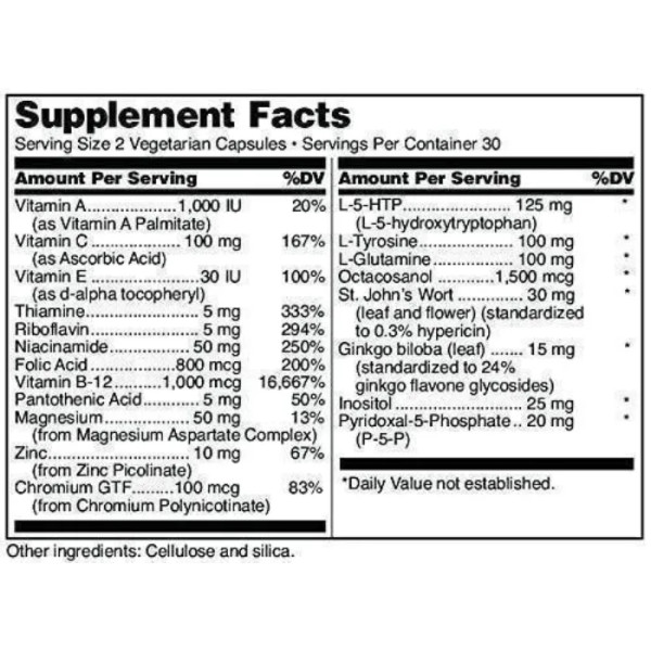 5-НТР ультра, Ultra 5-HTP, Douglas Laboratories, 60 капсул