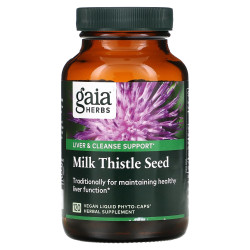 Экстракт расторопши, Gaia Herbs Milk Thistle, 120 капсул