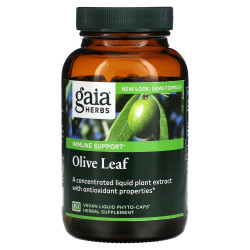 Экстракт листьев оливы, Gaia Herbs Olive Leaf, 120 капсул