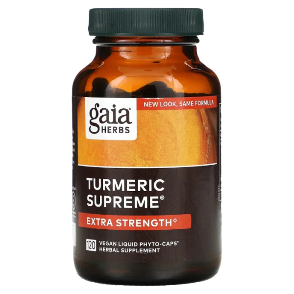 Куркума турмерік, Turmeric Supreme, Gaia Herbs, 120 капсул