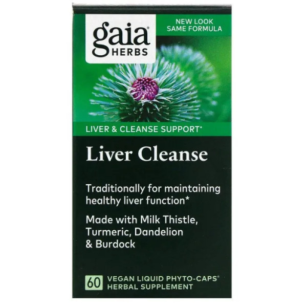 Очищення печінки, Liver Cleanse, Gaia Herbs, 60 вегетаріанських капсул