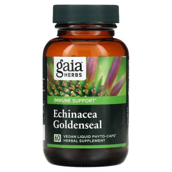 Ехінацея (Echinacea Goldenseal), Gaia Herbs, 60 фіто-капсул