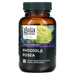 Родіола рожева, Gaia Herbs Rhodiola Rosea, 60 капсул